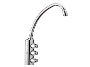 Grifo 3 vías cocina caño alto